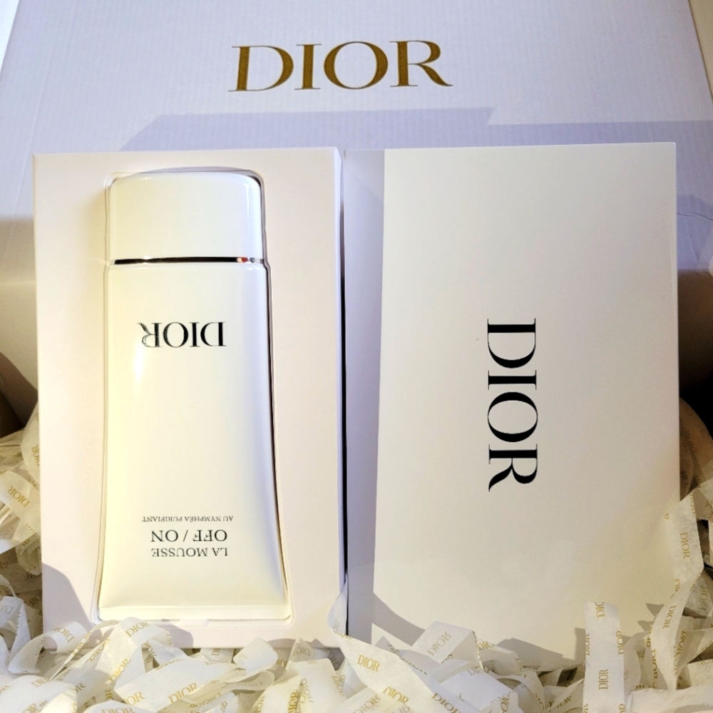 DIOR LA MOUSSE OFF/ON Cleanser 150ml and Mirror White Lacquered Display Box